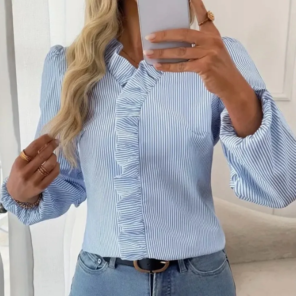 Blue Striped Women's Top